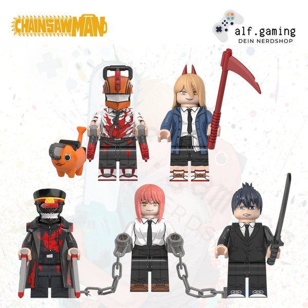 Chainsaw Man Anime Deji Aki Katanateufel Block Bausteine Figur Set