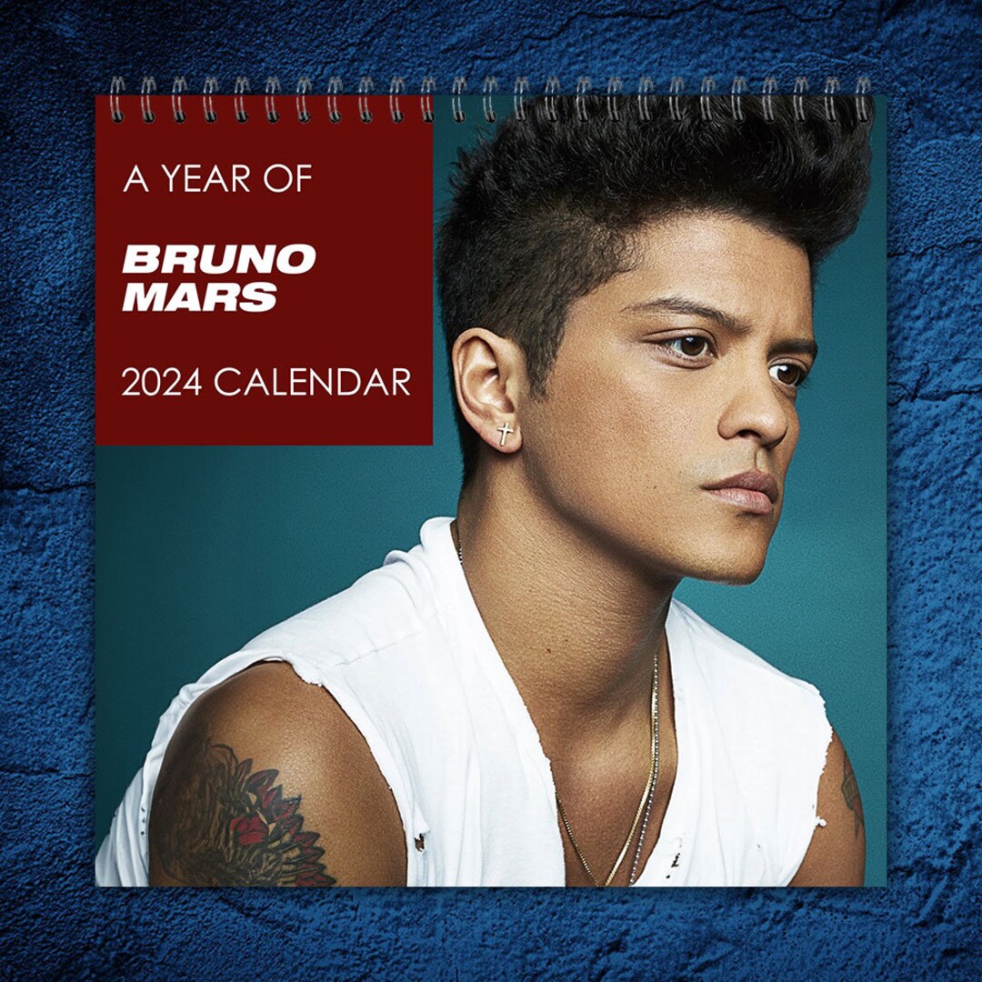 Bruno Mars Calendar 2024 Celebrity Calendar Bruno Mars 2024 Etsy