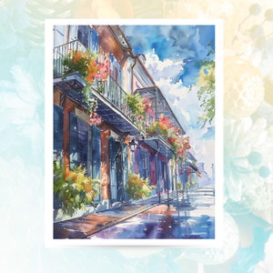 Watercolor New Orleans, Louisiana Vacation Card, NOLA Experience, Note Card Greeting, Thank You, All Occasion, Birthday Card, Invitations image 2