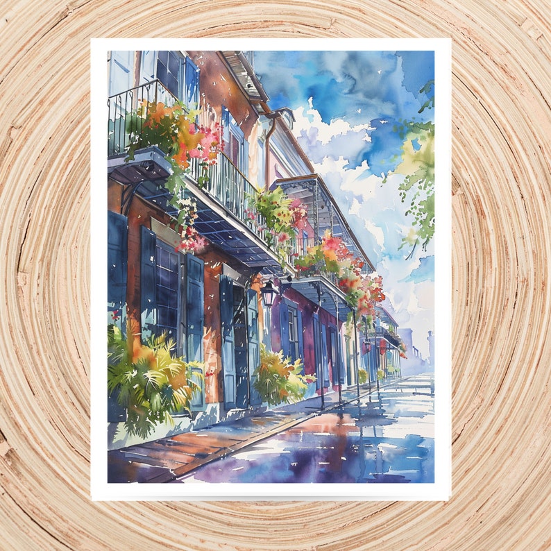 Watercolor New Orleans, Louisiana Vacation Card, NOLA Experience, Note Card Greeting, Thank You, All Occasion, Birthday Card, Invitations image 5