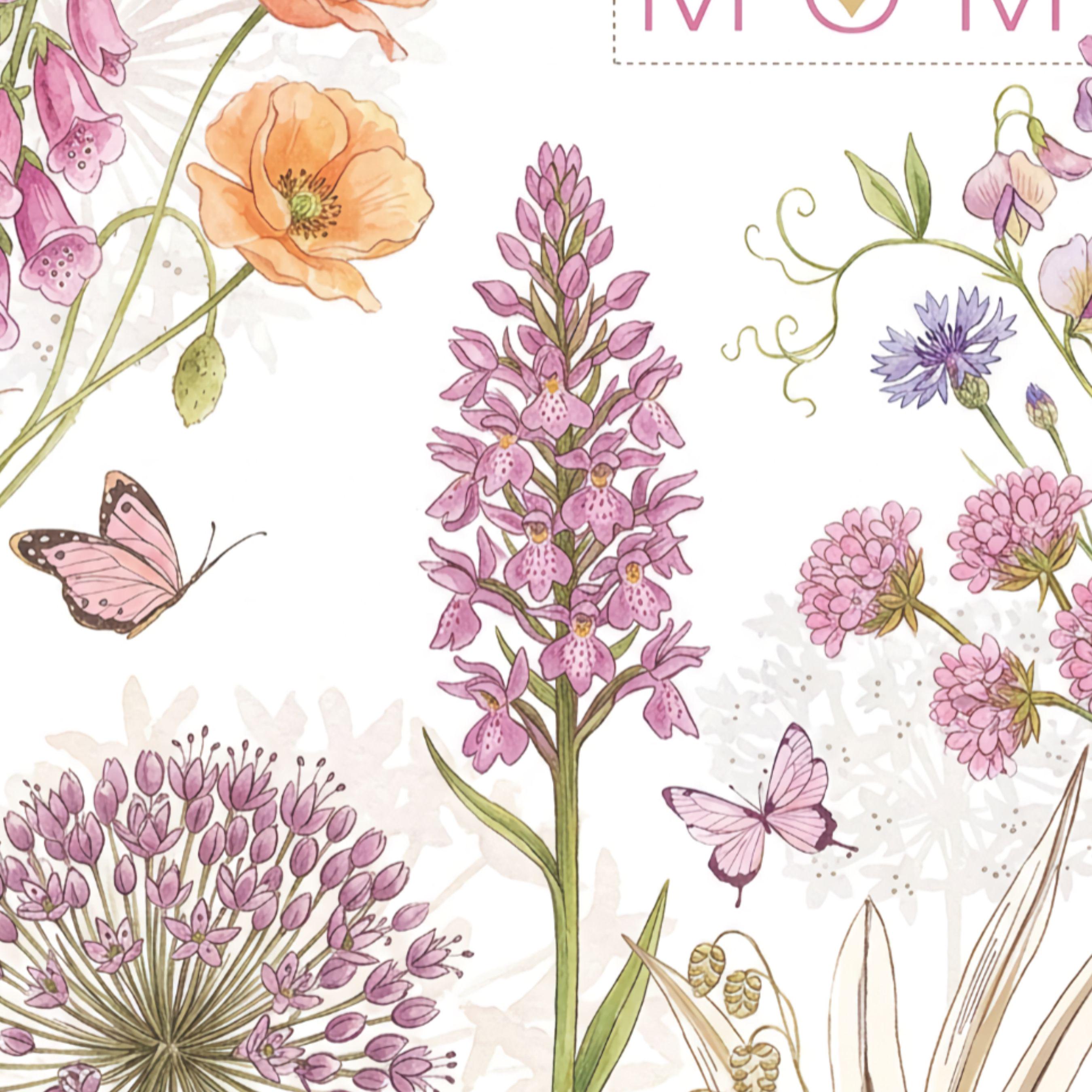 Happy Mothers Day Wildflower Watercolor Art Print Card - Etsy