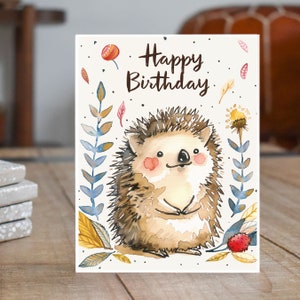 Handmade Wildlife Greetings Card - Hedgehog Handmade Wildlife Greetings Card - Hedgehog