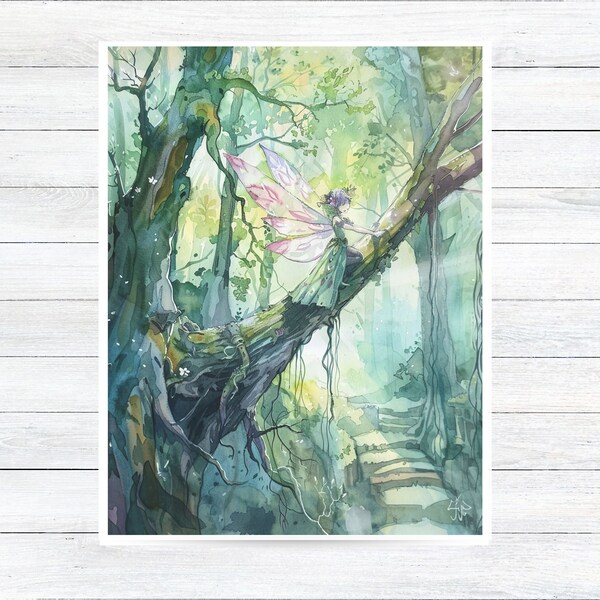 Woodland Fairy, Note Card Greeting, Thank You, All Occasion, Birthday Card, Invitations