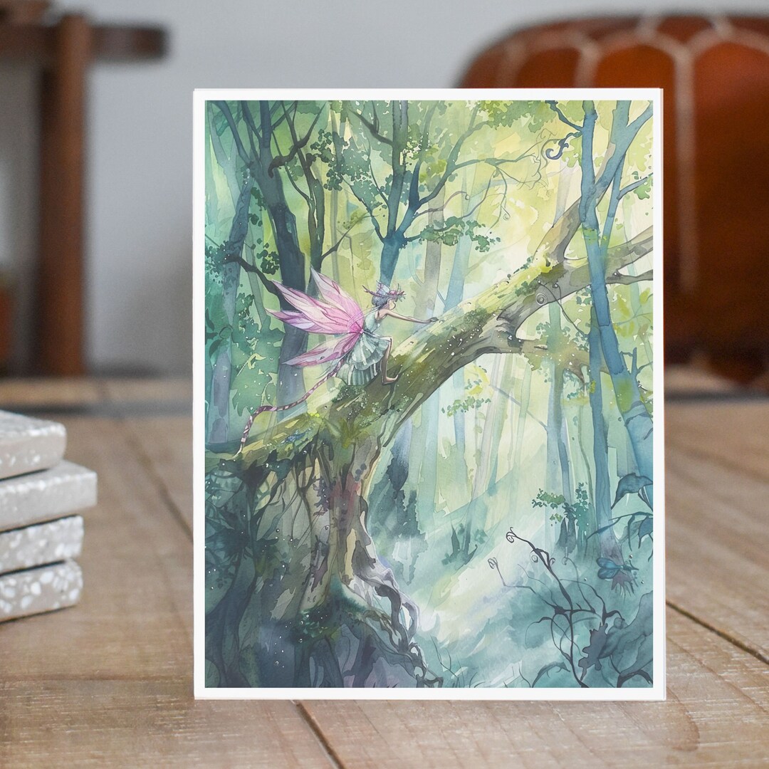 Woodland Fairy, 4th in Series, Note Card Greeting, Thank You, All ...