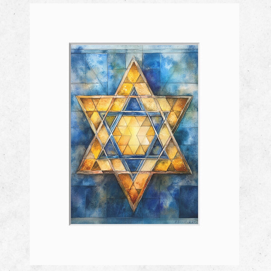 watercolor-star-of-david-art-print-jewish-faith-symbol-gold-and-blue