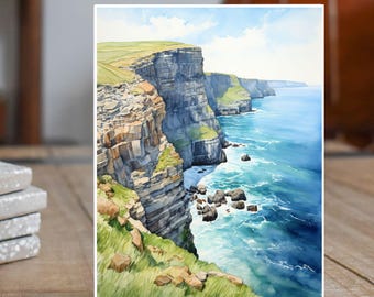 Cliffs Of Moher, Ireland Vacation Experience Card, Note Card Greeting, Thank You, All Occasion, Birthday Card, Invitations