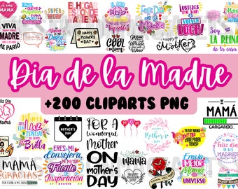 Bundle 200 PNG Cliparts Mother's Day Mother Day Funny Phrases Art Funny Vector Images Mom Mama Mothers Instant Digital Download