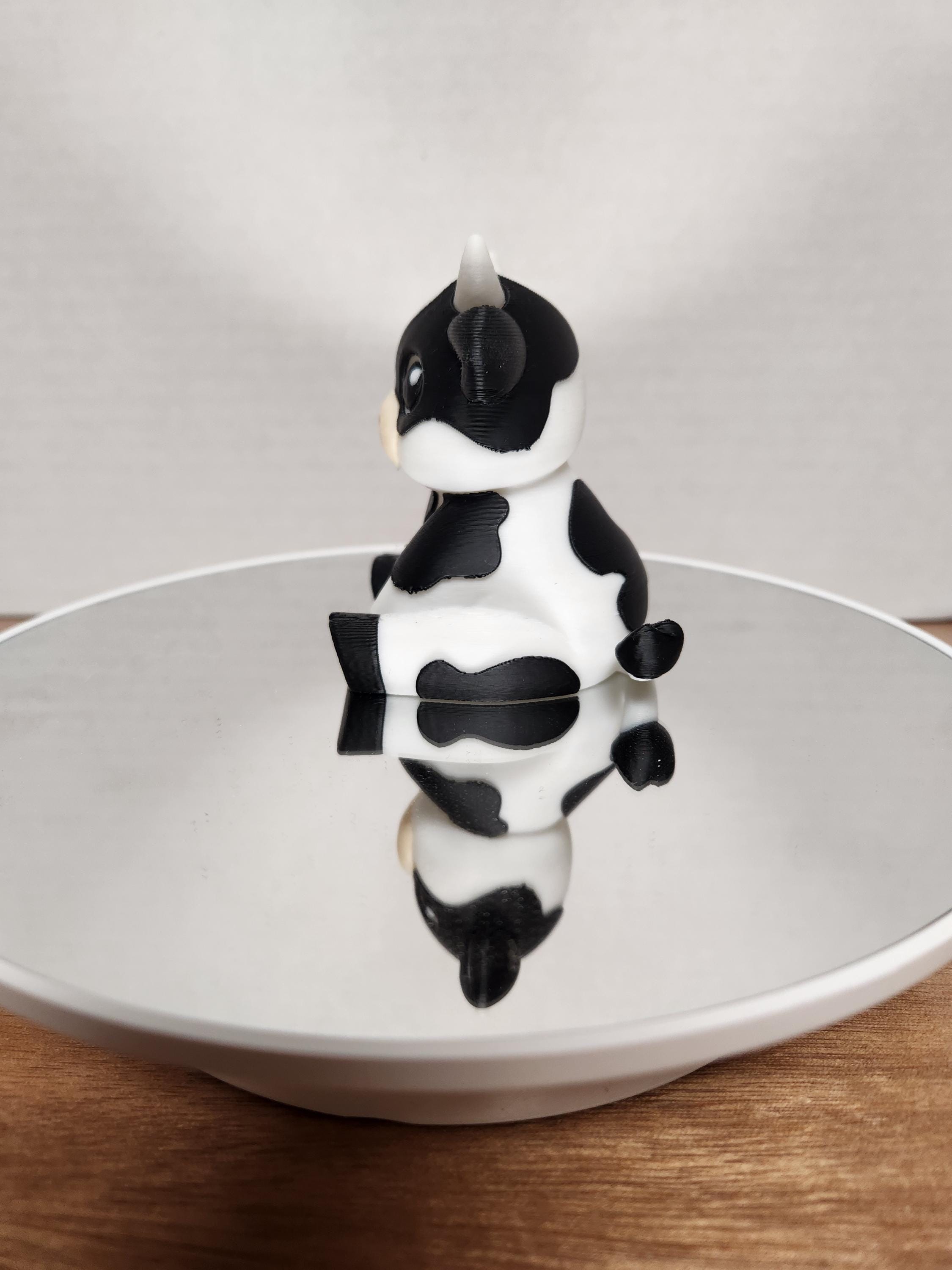 Cute Dairy Cow Figurine – Farmhouse Mini Cow Desk & Shelf Decor - Etsy
