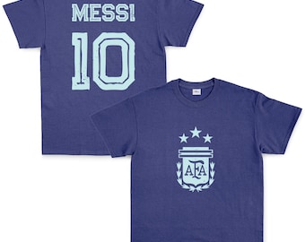 Maglia numero 10 di Messi, Argentina, maglia per i Mondiali FIFA 2026, regalo per appassionati di calcio, t-shirt con grafica da campione del mondo, maglietta unisex