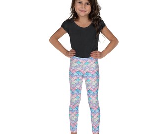 Meerjungfrauen-Leggings für Kinder, Meerjungfrauen-Leggings für Kleinkinder, Kindergeburtstags-Outfits, Meerjungfrauenkostüm, Mädchen-Leggings, Meerjungfrauen-Kleidung für Kleinkinder