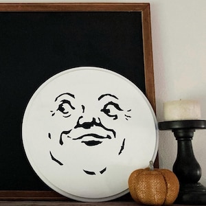 Man in the Moon 12in Wooden Decor