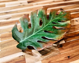 Monstera Leaf, hand made metal art