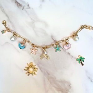 Create your own Charm Bracelet, Custom Charm Bracelet, Charm Anklet, Gold Charm Bracelet, Silver Charm Bracelet, Custom Charm Jewelry Bar