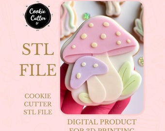 Pilz-Cookie-Stempel und Cutter STL-Datei | Digitaler Download für 3D Druck