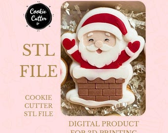 Santa Chimney Cookie Cutter STL | Christmas 3D Print