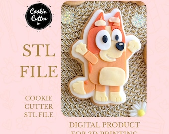 Orange Schwester Hund Cookie Cutter STL: Familie Heeler