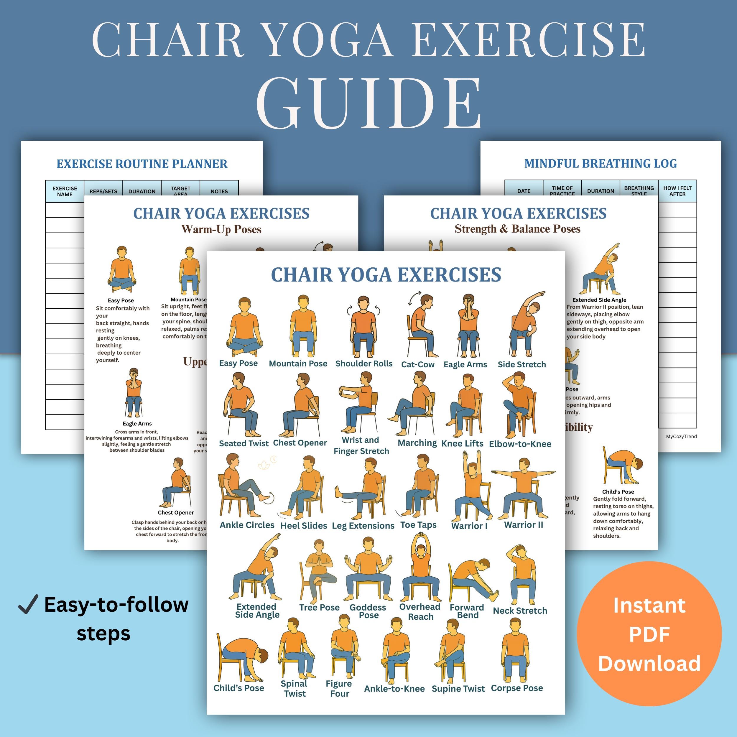 Chair Exercises for Seniors – Gentle Seated Workout, Printable Routine ...