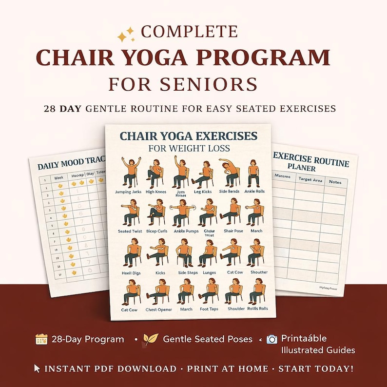 Chair Yoga for Seniors – 28 Day Seated Workout to Improve Mobility and Flexibility image 2