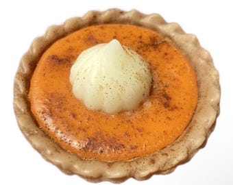 Realistic Pumpkin Pie Soy Wax Melts: Vanilla Spice Scented Tart