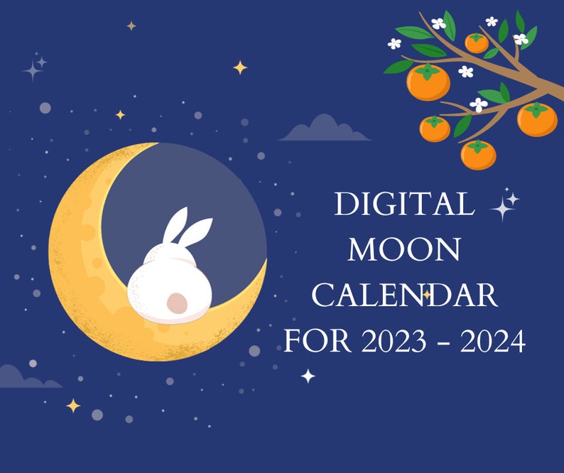 Printable Moon Astrology Calendar 20232024 Lunar Phases Etsy