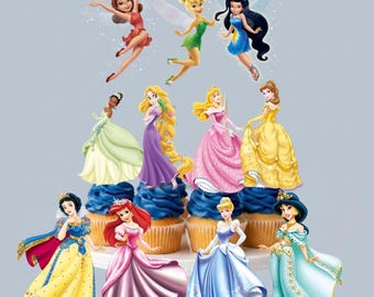 Princess Fairy PNG Bundle | 33 Magical Birthday Cake Toppers (Digital Download)