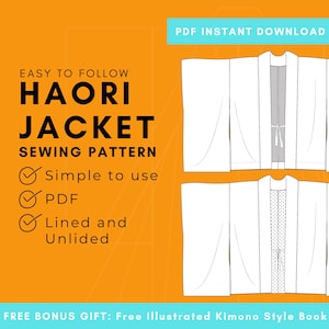 Modello fai da te per Haori Yukata senza carta - Facile da cucire con tessuti occidentali