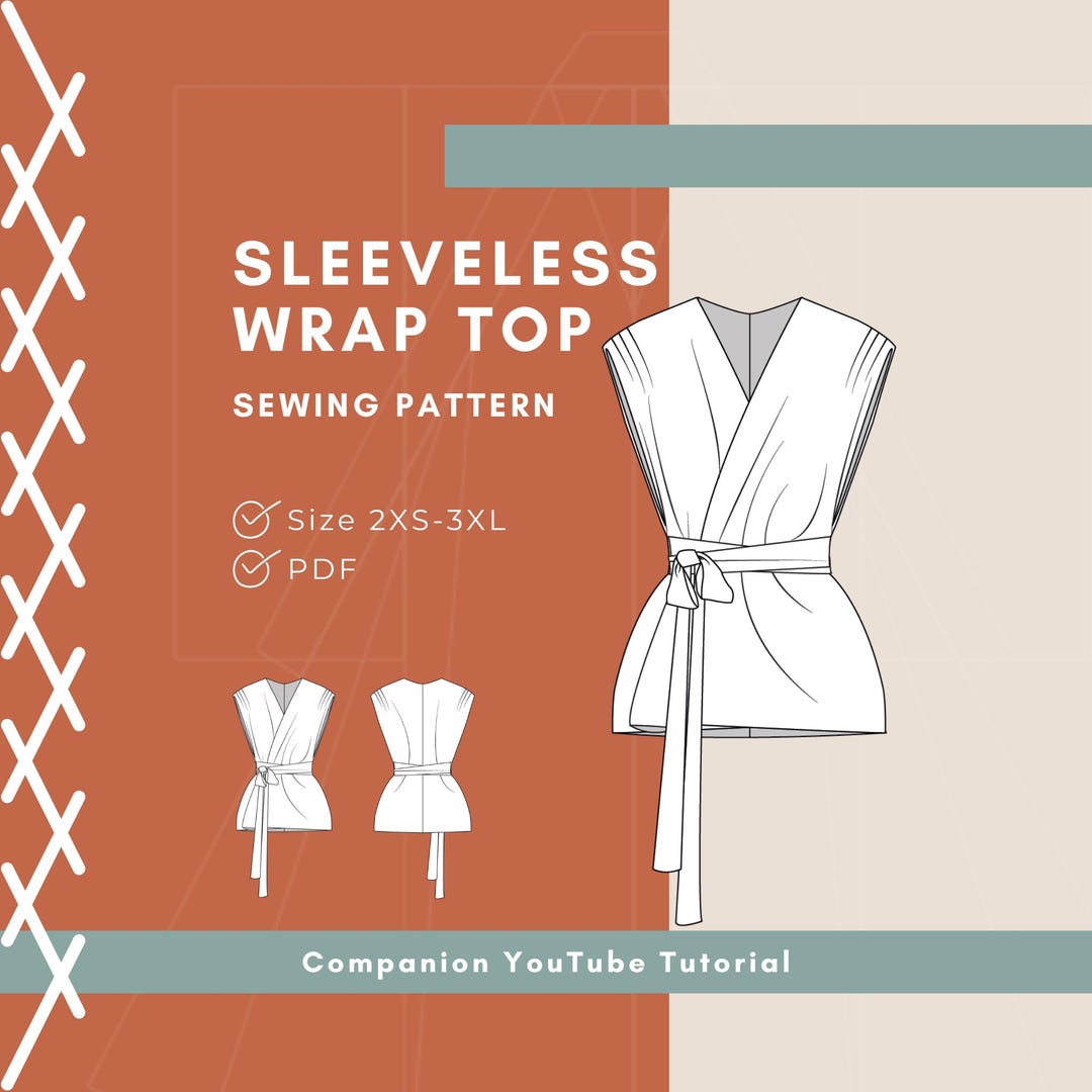 Sleeveless Top Pattern PDF | Easy Women's Summer Blouse Sewing Patterns ...