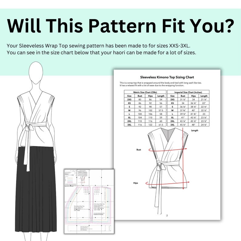 Sleeveless Top Pattern PDF | Easy Women's Summer Blouse Sewing Patterns ...