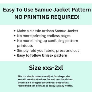 Samue Jacket Sewing Pattern: Unisex Japanese Chore Coat (PDF Pattern) image 8