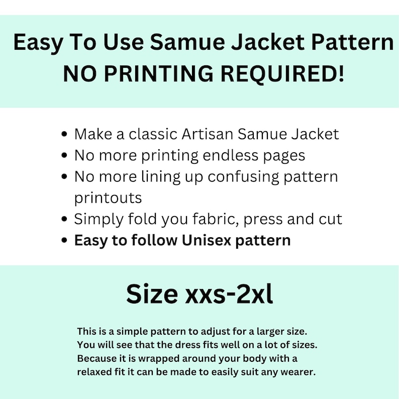 Samue Jacket Sewing Pattern: Unisex Japanese Chore Coat (PDF Pattern) image 8