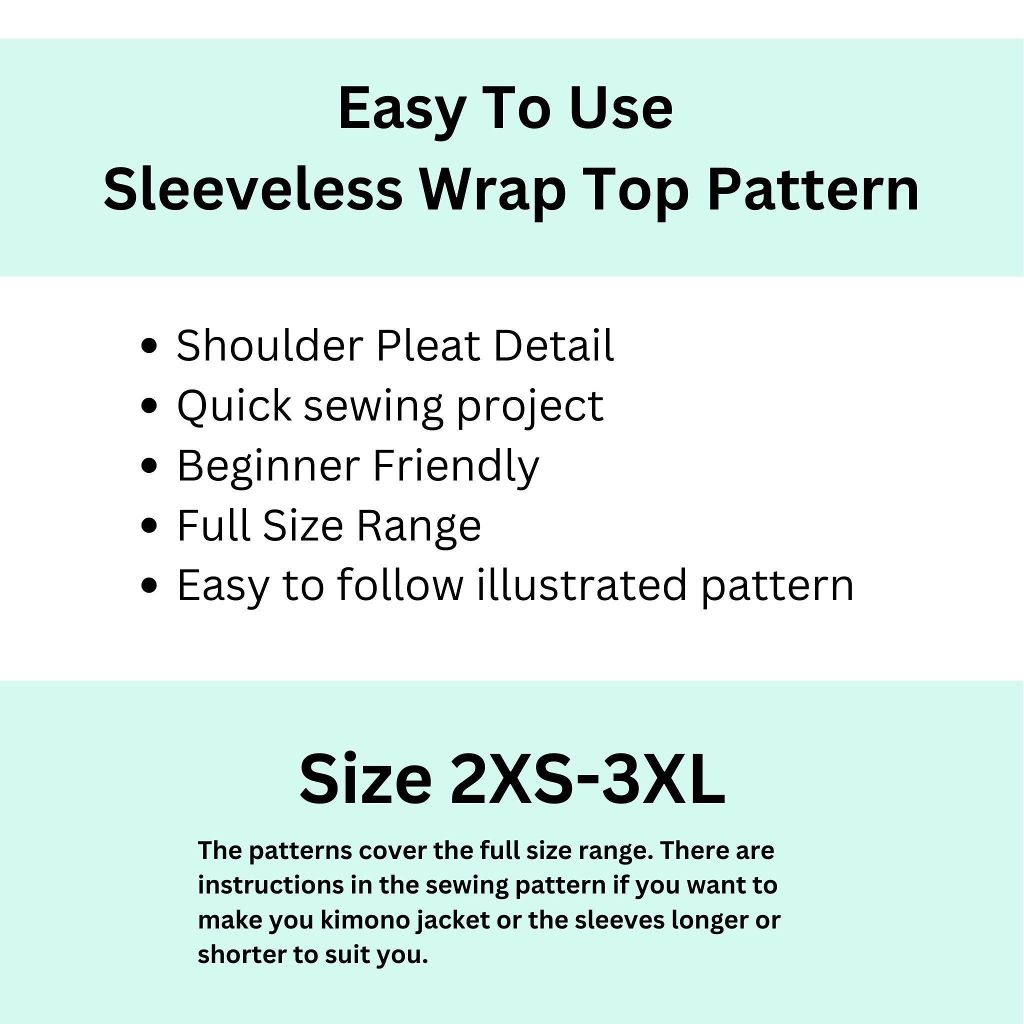 Sleeveless Top Pattern PDF | Easy Women's Summer Blouse Sewing Patterns ...