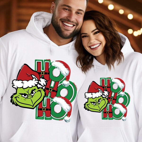 Grinch Hoodie Christmas Sweater Couple 3D Printed Cardigan plus Size main image 0