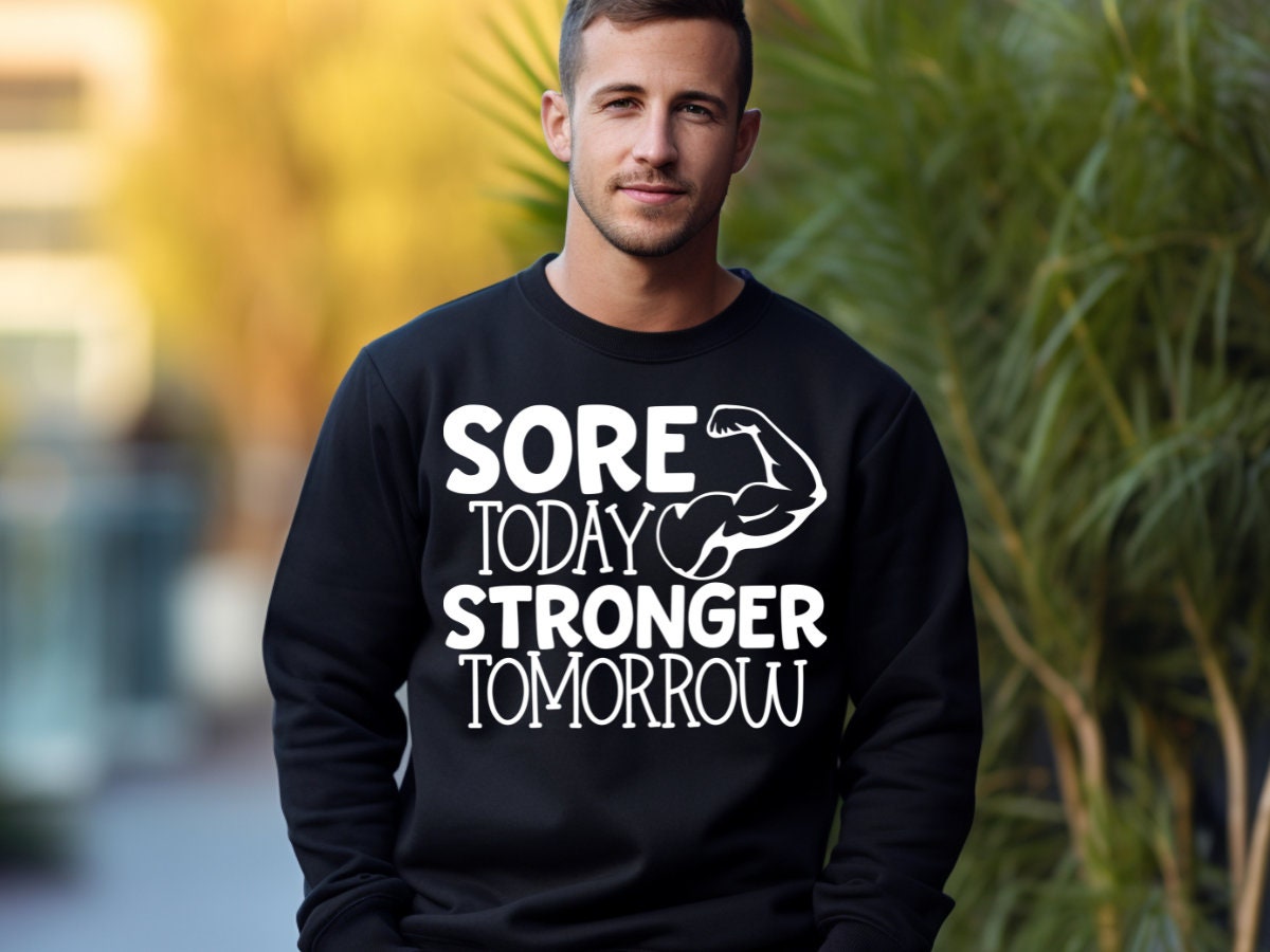 Premium Vector  Sore today strong tomorrow vintage typography workout gym  tshirt design illustration