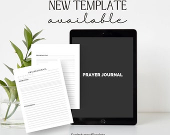 2024 Prayer Journal & Planner - Daily Reflections, Productivity Bundle - Printable Set of 6 - Digital Download