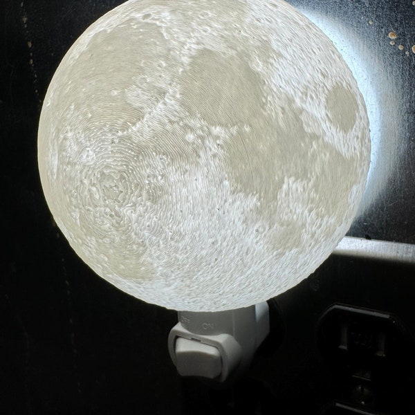 Moon Wall Night Light | 3D-Printed Lithophane