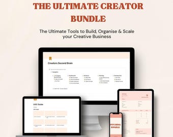 Notion Second Brain For Creatives BUNDEL UGC-gids UGC-contract ugc-portfolio ugc-tariefkaart
