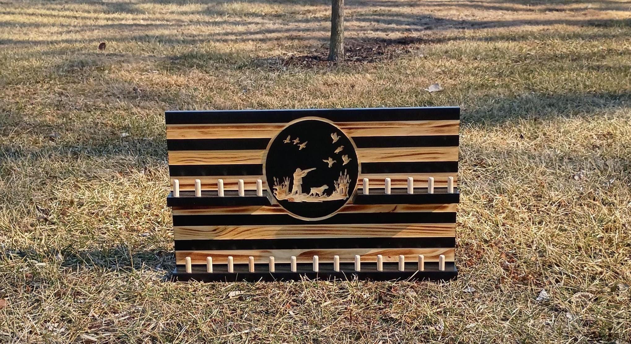 Duck Call Holder Display – Goose Call Shelf, Hunting Dog Engraving ...