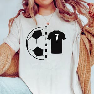 Custom Soccer Mom T-Shirt: Personalized Name & Number, Game Day Apparel