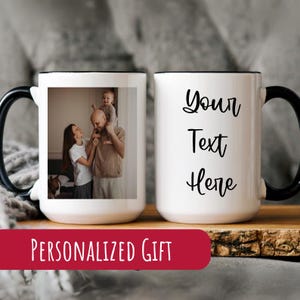 Custom Photo Mug Grandma, Personalized Photo for Grandma, Photo Mug Mom, Mug With Photo and Text, Personalized Photo Coffee Mug, Picture Cup