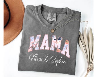 Custom Mom Shirt, Personalized Mama Gift, Mother's Day Gift, Custom Name Shirt, Children Name Mom Shirt