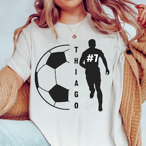 Custom Soccer Mom T-Shirt: Personalized Name & Number, Game Day Apparel