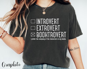 Booktrovert Shirt: Book Lover Gift, Soft Unisex Tee