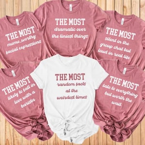 Custom Most Likely To Family Matching Shirt, Funny Vacation Group Shirt, Bachelorette Party Shirt, Most Likely Girls Trip Shirt, Group Tee