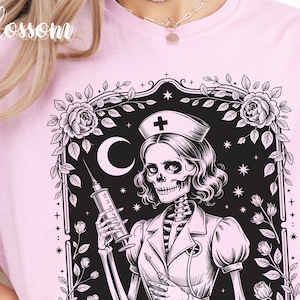 Skeleton Nurse T-Shirt: Halloween Nurse Appreciation Gift