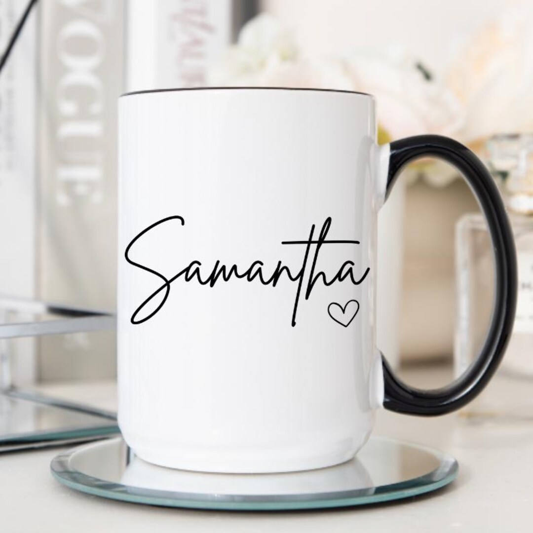 Taza Personalizada Con Nombre Y Girasoles - Regalo Único Hecho A Mano - La Taza Que Hará Sonreír (The Whistling Wren)