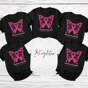Custom Breast Cancer Support Squad Shirt, Her fight is our fight shirt, Breast Cancer Shirt, Cancer Support team Shirt, Family Breast Cancer