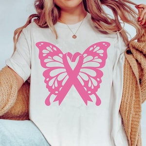 Breast Cancer Awareness Shirt, Pink Ribbon Floral Tee, Cancer Support Gift, Breast Cancer, Cancer Awareness Shirts, Strong Women Shirts