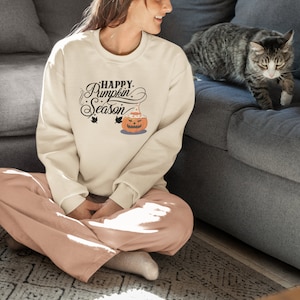 Halloween Pumpkin Season Sweatshirt, Cozy Fall Apparel, Autumn Vibes, Pumpkin Lover Gift