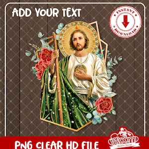 Saint Jude Thaddeus Clear Clip Art DTF