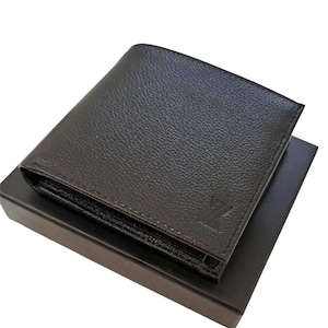 Monedero para tarjetas y monedas de piel de guijarro para hombre de ZUNDOOZ, color negro
